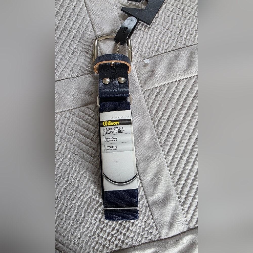 NWT Wilson Youth Baseball/Softball Adjustable Elastic Belt In Navy